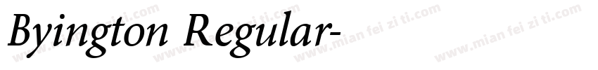 Byington Regular字体转换